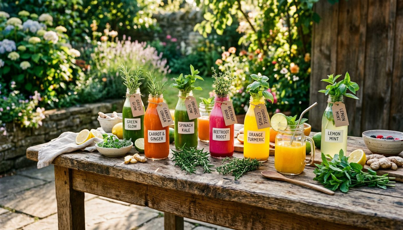 Explorer la variété des saveurs des jus bio artisanaux